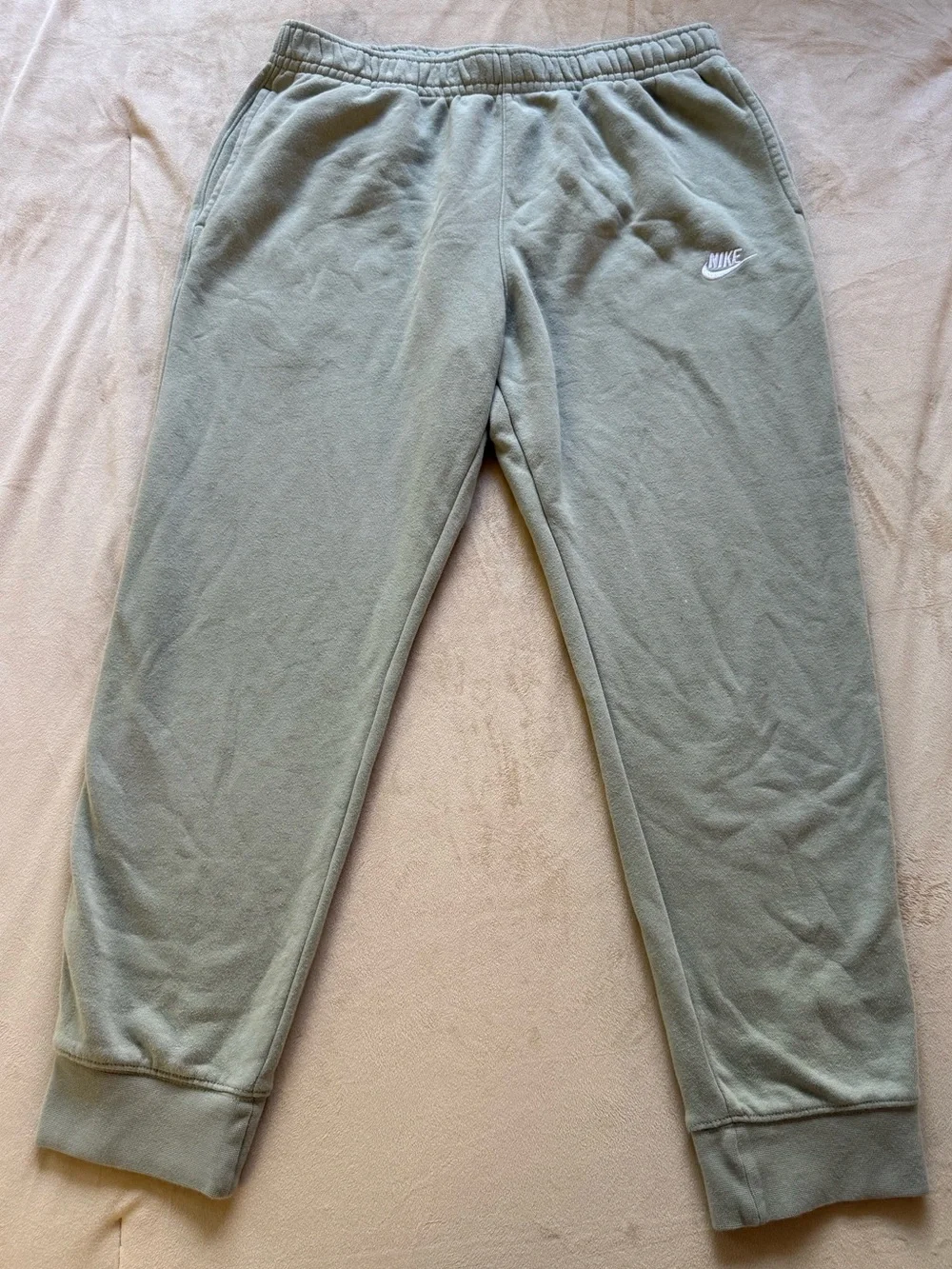 Nike Men’s Sage Green Fleece Joggers — Size XL